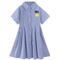 女童连衣裙夏季儿童清爽裙子洋气公主裙大童时尚女孩过膝衬衫裙潮