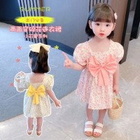 女童公主裙2024新款夏季时髦碎花连衣裙洋气时尚小女孩韩版宝宝裙