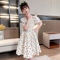 女童连衣裙夏装2024新款儿童夏季洋气网红裙子女孩大童碎花公主裙