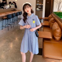 女童连衣裙夏季儿童裙子2024新款夏装洋气公主裙大童装女孩衬衫裙
