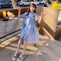 女童连衣裙夏季儿童裙子2024新款夏装洋气公主裙大童装女孩衬衫裙