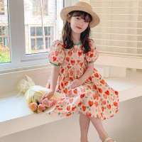 女童连衣裙2024新款儿童夏装碎花女大童洋气夏季女孩公主裙子夏天