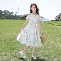 童装女童夏季连衣裙2024洋气新款女大童碎花长裙子夏装儿童公主裙