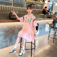 女童连衣裙夏季2024新款洋气时髦儿童夏装公主裙中大童学院风裙子