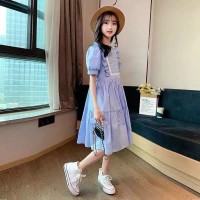 原版质量女童连衣裙夏装薄款2024新款洋气女孩公主裙大童纯棉裙子