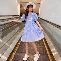 原版质量女童连衣裙夏装薄款2024新款洋气女孩公主裙大童纯棉裙子