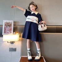 女童新款儿童女大童夏款韩版学院风炸街裙子潮
