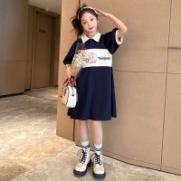 女童新款儿童女大童夏款韩版学院风炸街裙子潮