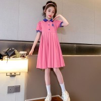 女童连衣裙夏季2024新款洋气儿童装夏装POLO裙子女孩学院风公主裙