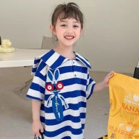 女童连衣裙夏季2024新款大童短袖裙儿童夏款洋气时髦夏装薄款裙子