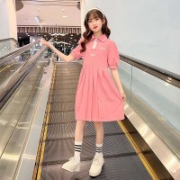女童学院风POLO领裙子夏装网红中大儿童公主裙洋气女孩甜美连衣裙