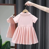 女童夏季连衣裙2024新款卡通宝宝休闲短袖裙子儿童洋气公主裙夏装