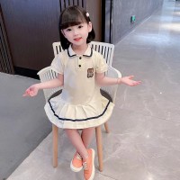 女童jk套装夏季学院风宝宝儿童裙子夏装小女孩衣服童装polo连衣裙
