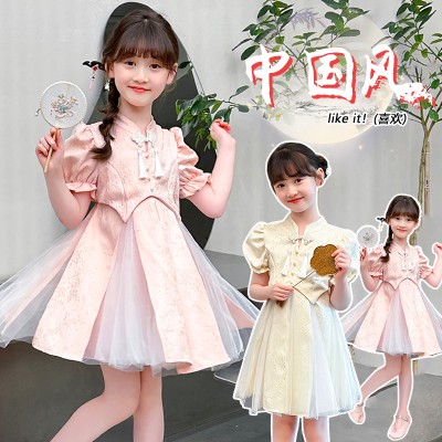 <!--女童夏装连衣裙改良古风裙-->