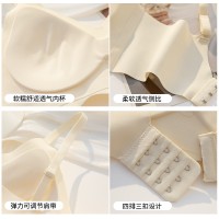 轻薄无痕内衣女固定杯裸感果冻条小胸聚拢显大无钢圈舒适文胸女款