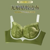 高端防走光透气调整型蕾丝舒适文胸软支撑无钢圈聚拢内衣女文胸