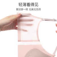 薄款无钢圈冰丝透气内衣女大胸显小文胸睡眠运动内衣背心式