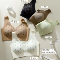 双重提拉反重力无痕固定杯软支撑收副乳背心式蕾丝文胸美背内衣女
