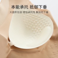 交叉测扣文胸女士聚拢无痕无钢圈收副乳防外扩聚胸提拉调整型内衣