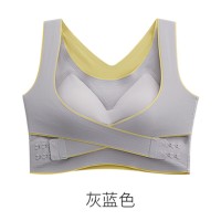 交叉测扣文胸女士聚拢无痕无钢圈收副乳防外扩聚胸提拉调整型内衣
