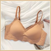 云感无痕内衣女小胸聚拢显大舒适薄款一体式固定杯运动少女文胸罩