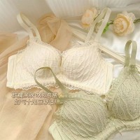 奶层泡芙~法式少女文胸无钢圈内衣女小胸聚拢纯欲风防下垂收副乳