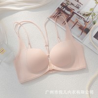 前扣内衣女小胸聚拢收副乳显大防下垂性感交叉美背文胸罩6321原版