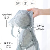 新品大胸显小文胸薄款聚拢收副乳调整型大码内衣女胖mm防下垂胸罩