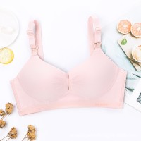 文胸聚拢防下垂母乳期孕妇胸罩产后喂奶内衣前开扣无钢圈哺乳薄款