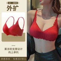 漫画胸外扩型小聚蛋馒头杯果冻内衣提拉深V小胸显大聚拢纯欲文胸