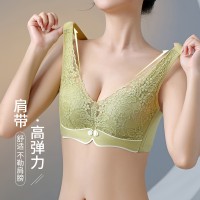天然乳胶棉内衣女小胸聚拢调整型无钢圈收副乳大胸显小薄款夏文胸
