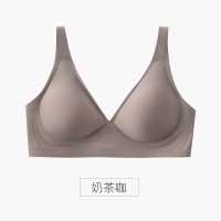外扩无痕果冻内衣女薄款夏小胸聚拢调整型大胸显小文胸套装无钢圈