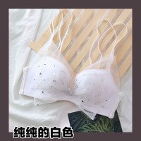 春秋季日系甜美无钢圈内衣女士聚拢上托美背蕾丝收副乳文胸罩套装