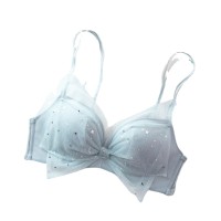 春秋季日系甜美无钢圈内衣女士聚拢上托美背蕾丝收副乳文胸罩套装