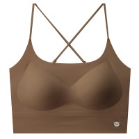 新品无痕细带交叉美背内衣女聚拢舒适带胸垫防走光可外穿运动吊带