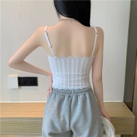新款法式美背性感内衣搭蕾丝吊带短款百搭裹胸显瘦抹胸露背文胸