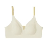 无痕内衣女大胸显小秋冬超薄款兔耳朵缩胸收副乳防下垂无钢圈胸罩