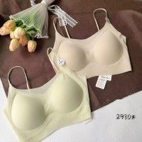 衣架款凉感冰丝无痕美背内衣超薄聚拢乳胶固定杯抹胸软支撑吊带