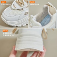 ins韩版新款老爹鞋女2024春季学生运动跑步鞋休闲厚底增高街拍T80
