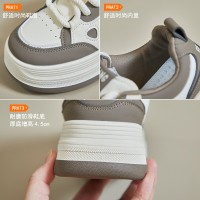 ins韩版小白鞋女2024春季新款增高学生板鞋女厚底街拍休闲鞋Y8615