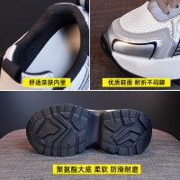 赵露思同款银色老爹鞋女2024新款春秋小个子内增高厚底运动休闲鞋