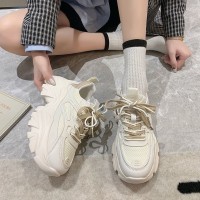显小脚老爹鞋女ins潮2024年新款学生百搭透气显瘦增高港风运动鞋