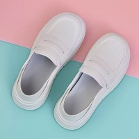 护士鞋女软底透气2024新款百搭防滑平底单鞋白色舒适休闲小白鞋子