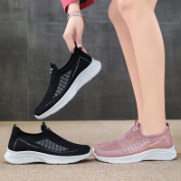 网鞋女士秋季款透气休闲运动鞋一脚蹬懒人鞋shoes软底鞋子女
