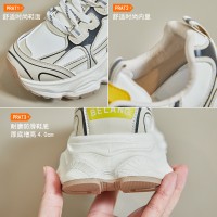 ins韩版新款老爹鞋女2024春季学生运动跑步鞋休闲厚底增高BA2809