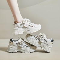 ins韩版新款老爹鞋女2024春季学生运动跑步鞋休闲鞋厚底增高T73