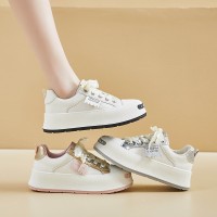 ins韩版小白鞋女2024夏季新款厚底增高学生板鞋透气休闲街拍Y7606