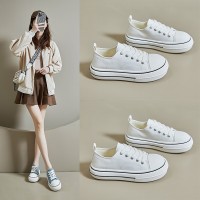 2024春季帆布鞋新款韩版ins潮女学生厚底增高运动板鞋休闲BR1103