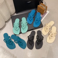 新款猪鼻子人字拖鞋女夏欧美网红平底休闲H家链条凉拖slipper
