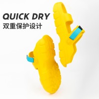 夏季双带情侣百搭拖鞋eva防臭厚底撞色凉拖鞋女防滑软底增高拖鞋